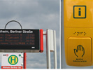 Sprechende Haltestelle in der Berliner Strasse